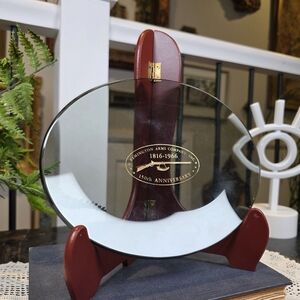 Remington Arms 150th Anniversary Commemorative Glass Plaque 1816-1966 Vtg Gun